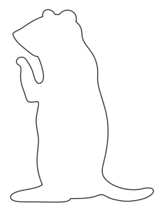 Prairie Dog Tracing Shape Pdf, Free Vectors File